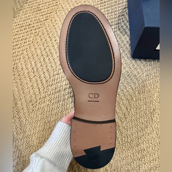 DIOR MENS Derby Saddle Shoes Calfskin Leather Black. Size 9M - Picture 5 of 6